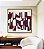 Quadro Quadrado Abstrato Traços Minimalistas Geométricos Vinho Marfim Canvas Moldura - Imagem 1