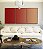 Trio de Quadros Abstrato Degradê Vermelho Laranja Pêssego Suave Canvas Moldura - Imagem 4