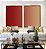 Duo de Quadros Abstrato Degradê Vermelho Laranja Pêssego Suave Canvas Moldura - Imagem 4
