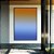 Quadro Vertical Abstrato Degradê Laranja Azul Canvas Moldura - Imagem 2