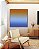 Quadro Quadrado Abstrato Degradê Laranja Azul Canvas Moldura - Imagem 3