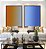 Duo de Quadros Abstrato Degradê Laranja Azul Canvas Moldura - Imagem 4