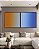 Duo de Quadros Quadrados Abstrato Degradê Laranja Azul Canvas Moldura - Imagem 5