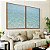 Duo de Quadros Mar de Água Clara Iluminado Transparente Canvas Moldura - Imagem 5