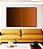 Duo de Quadros Abstrato Degradê Marrom Terracota Chocolate Canvas Moldura - Imagem 5