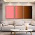 Trio de Quadros Abstrato Degradê Rosa Antigo Marrom Chocolate Canvas Moldura - Imagem 5