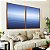 Duo de Quadros Mar Azul Profundo Céu Azul Relaxante Canvas Moldura - Imagem 5