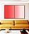 Duo de Quadros Abstrato Degradê Rosa Claro Areia Canvas Moldura - Imagem 5