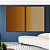 Duo de Quadros Abstrato Degradê Areia Bronze Cobre Canvas Moldura - Imagem 2