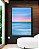 Quadro Vertical Mar Azul Céu Pôr do Sol Rosa Efeito Movimento Canvas Moldura - Imagem 4