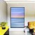 Quadro Vertical Mar Azul Céu Pôr do Sol Rosa Efeito Movimento Canvas Moldura - Imagem 3