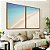 Duo de Quadros Praia Areia Branca Mar Azul Relaxante Canvas Moldura - Imagem 5