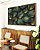 Quadro Horizontal Folhas Plantas Verde Dourado Tropical Natureza Canvas Moldura - Imagem 1
