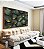 Quadro Horizontal Folhas Plantas Verde Dourado Tropical Natureza Canvas Moldura - Imagem 2