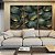 Trio de Quadros Folhas Plantas Verde Dourado Tropical Natureza Canvas Moldura - Imagem 5