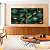 Duo de Quadros Quadrados Folhas Plantas Verde Dourado Tropical Natureza Canvas Moldura - Imagem 3