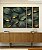 Trio de Quadros Estilizados Folhas Plantas Verde Dourado Tropical Natureza Canvas Moldura - Imagem 3