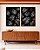 Duo de Quadros Folhas Plantas Verde Magenta Tropical Natureza Canvas Moldura - Imagem 3