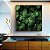 Quadro Quadrado Folhagem Verde de Planta Antúrio Tropical Natureza Canvas Moldura - Imagem 2