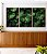 Trio de Quadros Folhagem Verde de Planta Antúrio Tropical Natureza Canvas Moldura - Imagem 4