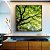 Quadro Quadrado Árvore Folhas Verdes Vibrantes Natureza Canvas Moldura - Imagem 1