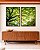 Duo de Quadros Árvore Folhas Verdes Vibrantes Natureza Canvas Moldura - Imagem 5
