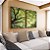 Duo de Quadros Árvore Folhas Verdes Vibrantes Natureza Canvas Moldura - Imagem 3