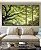 Trio de Quadros Estilizados Árvore Folhas Verdes Vibrantes Natureza Canvas Moldura - Imagem 2