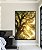 Quadro Vertical Árvore Céu Luzes Douradas Sol Natureza Canvas Moldura - Imagem 2