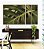 Trio de Quadros Estilizados Costela de Adão Folha Planta Verde Natureza Canvas Moldura - Imagem 1