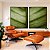 Duo de Quadros Folha Verde Textura Beleza Natural Folhagem Canvas Moldura - Imagem 5