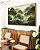 Quadro Horizontal Floresta Árvores Verdes Neblina Natureza Canvas Moldura - Imagem 4