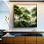 Quadro Quadrado Floresta Árvores Verdes Neblina Natureza Canvas Moldura - Imagem 1