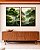 Duo de Quadros Floresta Árvores Verdes Neblina Natureza Canvas Moldura - Imagem 5