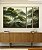 Trio de Quadros Estilizados Floresta Árvores Verdes Neblina Natureza Canvas Moldura - Imagem 5