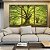 Trio de Quadros Árvores Campo Floresta Natureza Iluminada Canvas Moldura - Imagem 5