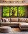 Trio de Quadros Árvores Campo Floresta Natureza Iluminada Canvas Moldura - Imagem 4