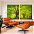 Duo de Quadros Árvores Campo Floresta Natureza Iluminada Canvas Moldura - Imagem 2