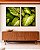 Duo de Quadros Planta Folha Verde Claro Vivo Natureza Canvas Moldura - Imagem 4