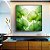 Quadro Quadrado Planta Folhas de Lótus Verde Natureza Canvas Moldura - Imagem 2