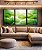 Trio de Quadros Planta Folhas de Lótus Verde Natureza Canvas Moldura - Imagem 4