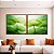 Duo de Quadros Quadrados Planta Folhas de Lótus Verde Natureza Canvas Moldura - Imagem 1