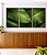 Trio de Quadros Folhagem Bananeira tropical Verde Natureza Canvas Moldura - Imagem 3