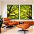 Duo de Quadros Paisagem Céu Árvores Folhas Galhos Equilibrados Natureza Canvas Moldura - Imagem 3