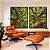 Duo de Quadros Árvores Folhas Troncos Galhos Paisagem Natureza Canvas Moldura - Imagem 2