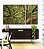 Trio de Quadros Estilizados Árvores Folhas Troncos Galhos Paisagem Natureza Canvas Moldura - Imagem 1