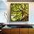 Quadro Quadrado Árvore Galhos Folhas Verdes Vibrantes Céu Paisagem Natureza Canvas Moldura - Imagem 3