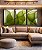 Trio de Quadro Folhas Verdes Vibrante Abstratas Onduladas Arte Canvas Moldura - Imagem 5