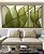 Trio de Quadros Estilizados Folhas Verdes Vibrante Abstratas Onduladas Arte Canvas Moldura - Imagem 5