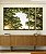Trio de Quadros Estilizados Céu Claro Árvore Folhas Verdes Paisagem Natureza Canvas Moldura - Imagem 3